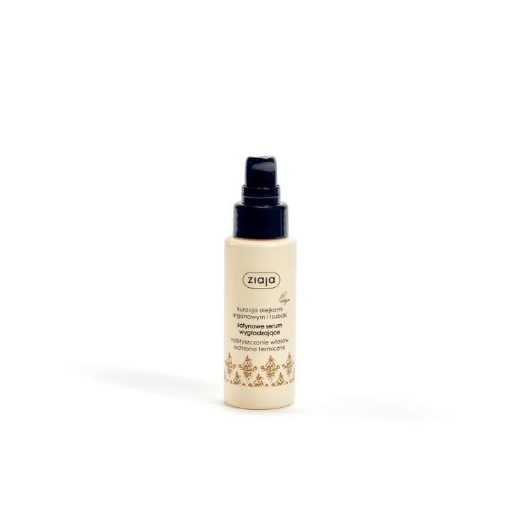Ziaja Argan Satin Smoothing Hair Serum Treatment mit Argan- und Tsubaki-Ölen, 50 ml