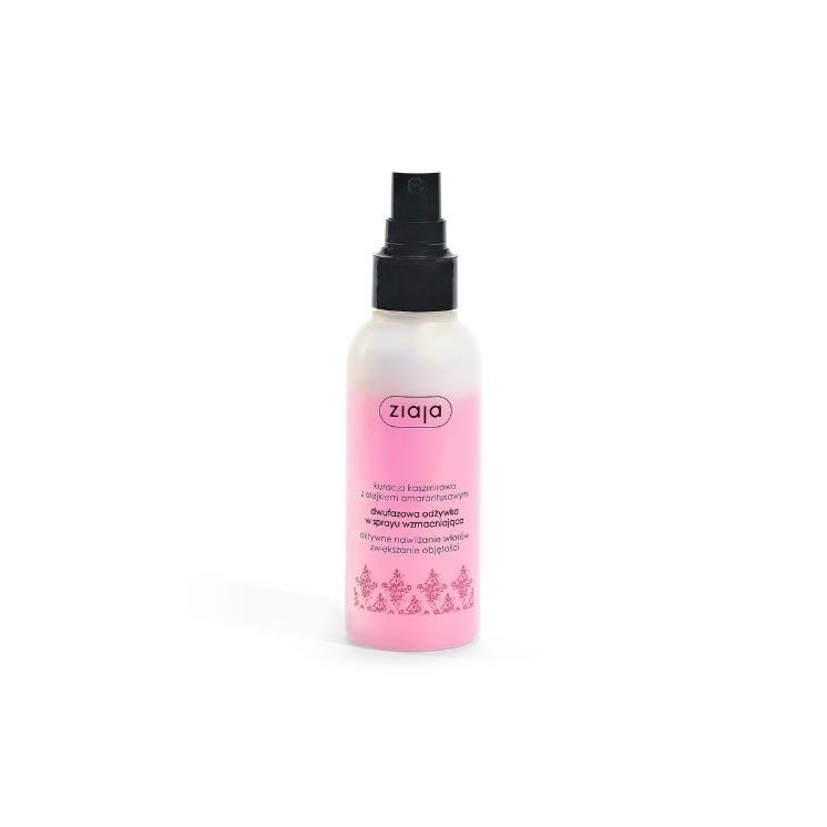 Ziaja Two-phase cashmere spray hair conditioner strengthening cashmere treatment with amaranth oil 125 ml