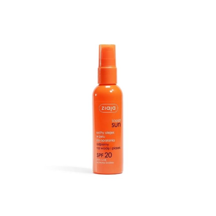 Ziaja Sun dry oil in gel for sunbathing water and sand resistant SPF20 UVA + UVB medium protection 90 ml