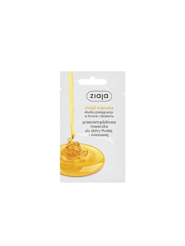 Ziaja Manuka Honing Anti-acne gezichtsmasker voor de vette en gecombineerde huid 7 ml