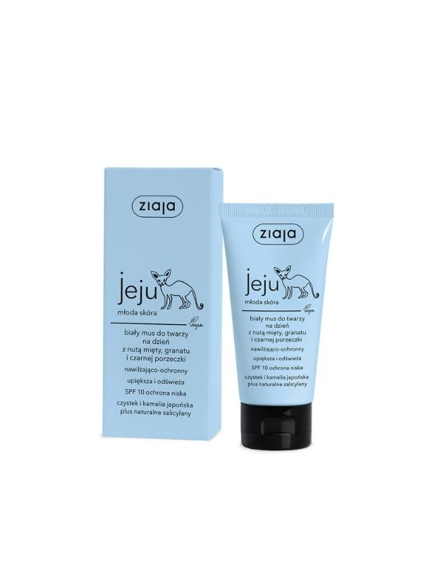 Ziaja Jeju wit Gezichtsmousse voor de dag SPF10 lage bescherming 50 ml