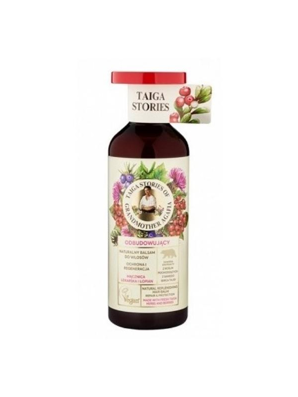 Babuszka Agafia Taiga Stories natural balm for damaged hair with bearberry 500 ml