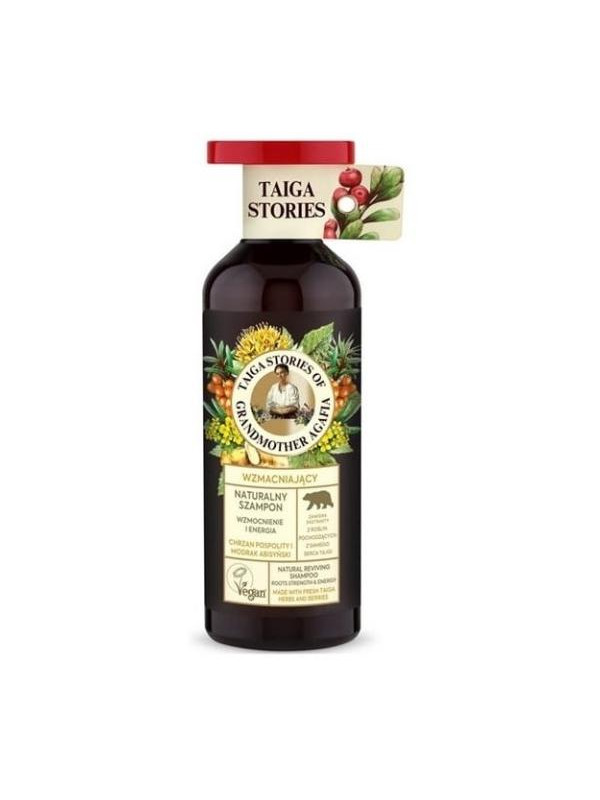 Babuszka Agafia Taiga Stories Natural Strengthening Hair Shampoo with Horseradish and Abyssinian Blueberry 500 ml