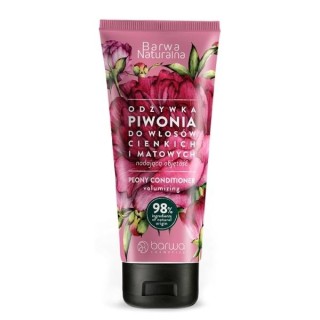 Barwa Naturalna volume increasing Peony hair conditioner in a tube 200 ml