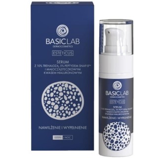 BasicLab Esteticus Face Serum met 10% Trehalose en 5 % Peptide hydraterend en vullend 30 ml