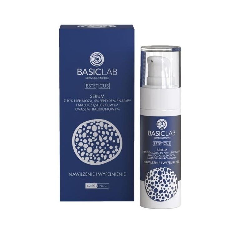 BasicLab Esteticus Face Serum met 10% Trehalose en 5 % Peptide hydraterend en vullend 30 ml