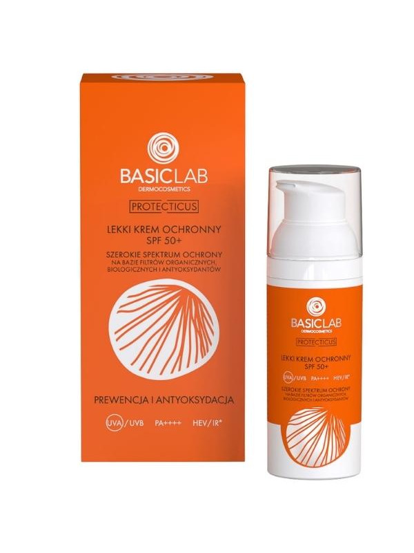 BasicLab Protecticus light Beschermende creme SPF50 + preventie en antioxidant 50 ml