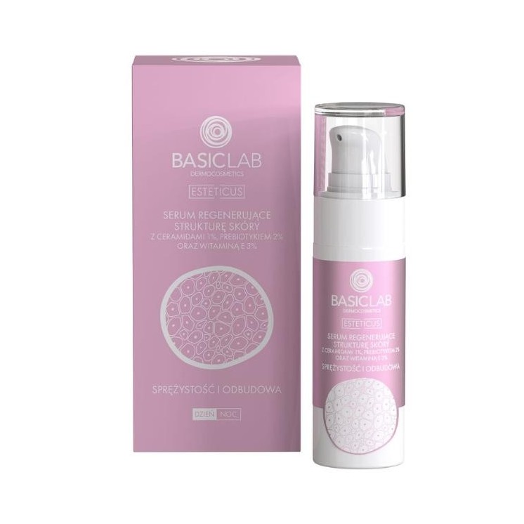 BasicLab Esteticus Serum regenereert de huidstructuur met Ceramiden 1% elasticiteit en reconstructie 30 ml