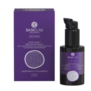 BasicLab Acidum is een stimulerende, verstevigende en gladmakende Peeling zuur, 30 ml.