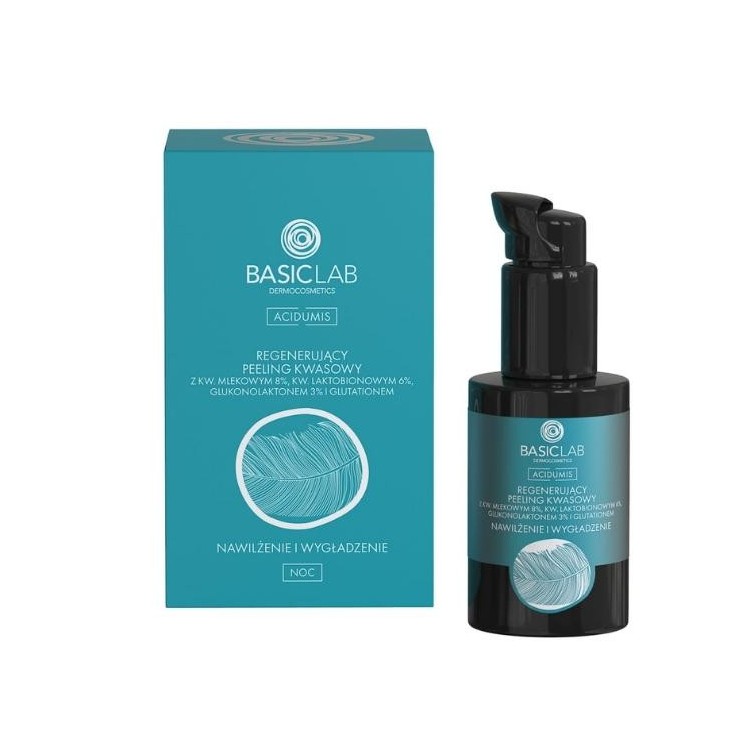 BasicLab Acidum regenererende zure Peeling hydraterende en gladmakende crème 30 ml