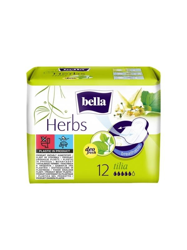 Bella Herbs Sanitary pads with linden flower Tilia 12 pieces