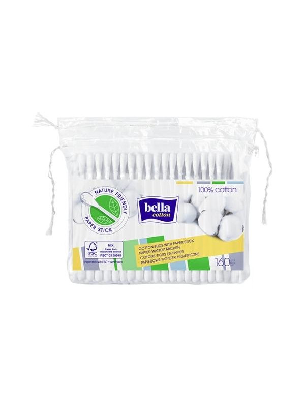 Bella Cotton papieren wattenstaafjes 160 st