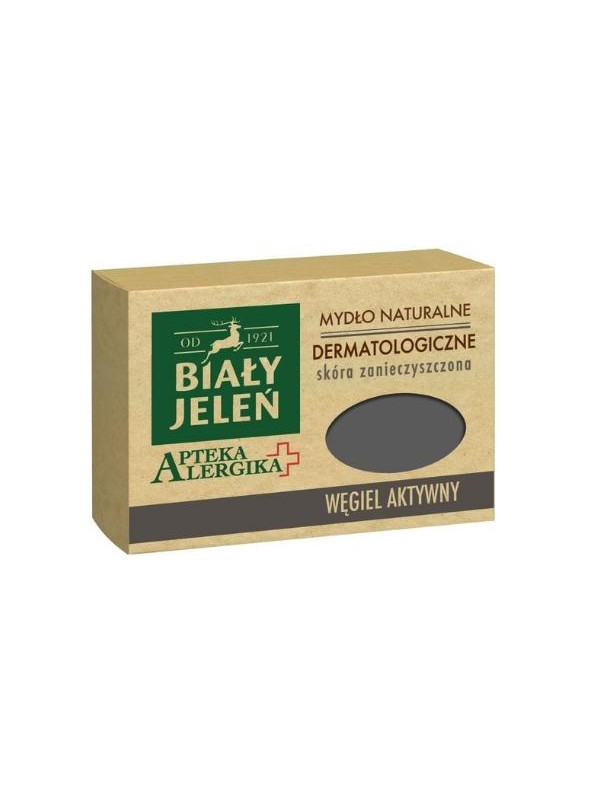 Biały Jeleń Apteka Alergika Dermatological soap with activated carbon 125 g