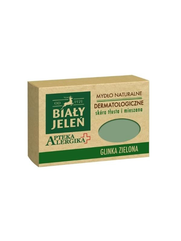 Biały Jeleń Apteka Alergika Dermatological soap with green clay 125 g