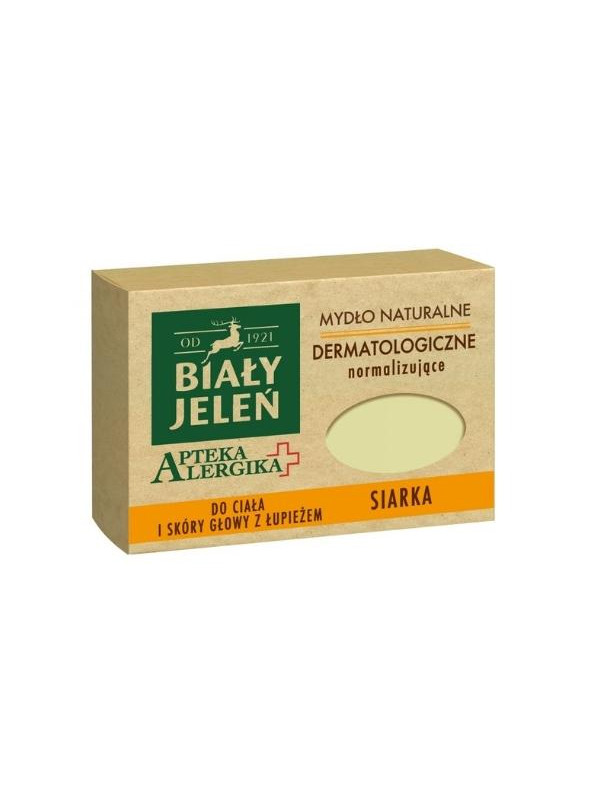 Biały Jeleń Apteka Alergika Dermatological soap with sulfur 125 g