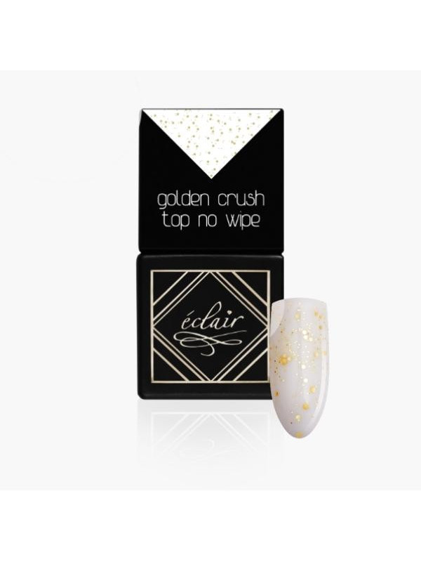 Éclair Golden Crush Top No Wipe hybrid nail polish