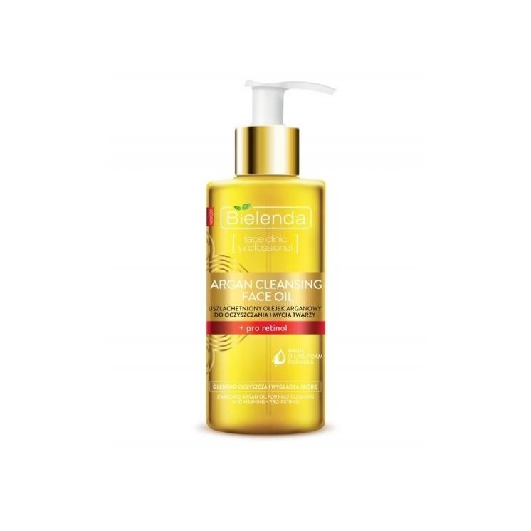 Bielenda Argan Cleaning refined Argan oil for cleansing and washing the face with Pro Retinol 140 ml