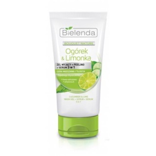 Bielenda Komkommer en Limoen 3in1 Wasgel + Peeling + Serum 150 ml