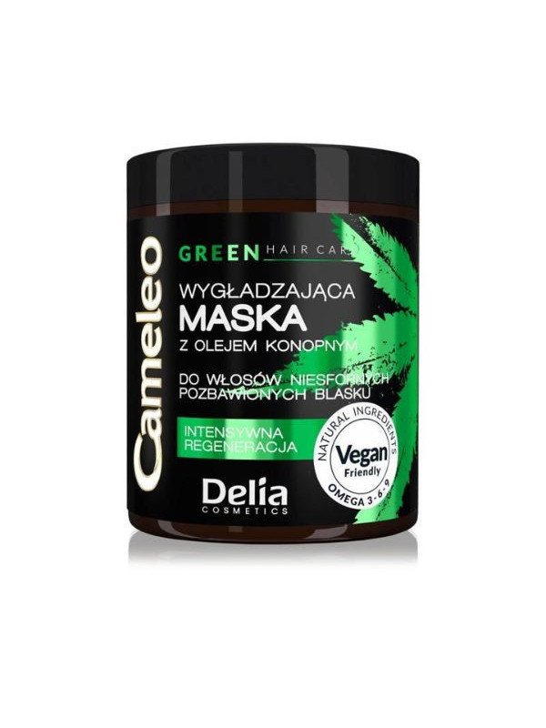 Delia Cameleo Green smoothing hair mask with hemp oil