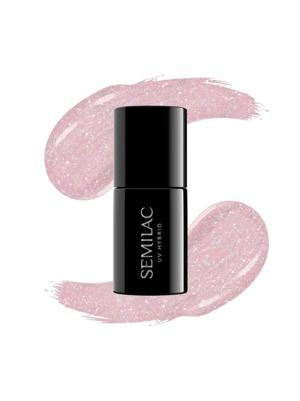 Semilac Extend 5in1 Hybride Vernis /805/ Glitter Dirty Nude Rose 7 ml