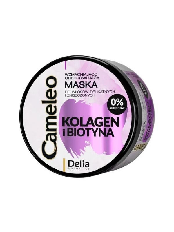 Delia Cameleo Collagen and Biotyna strengthening and rebuilding mask for delicate and damaged hair 200 ml