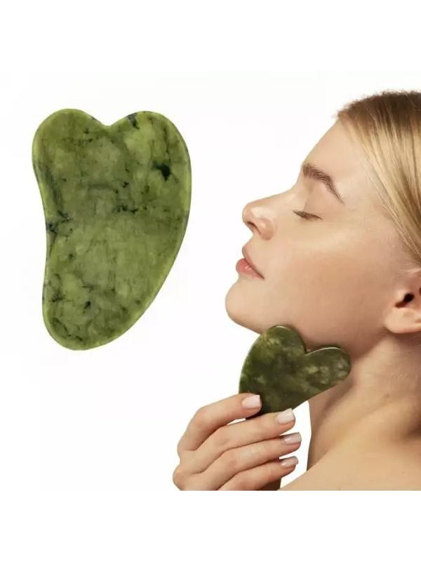 Vanity Gua Sha Massage Stone Green