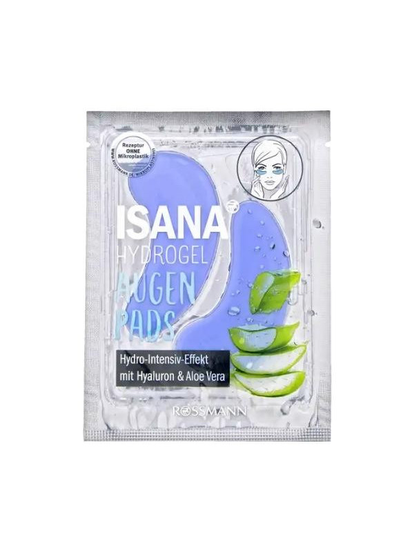 Isana hydro gel eye pads with hyaluronic acid and aloe extract, 2 pieces