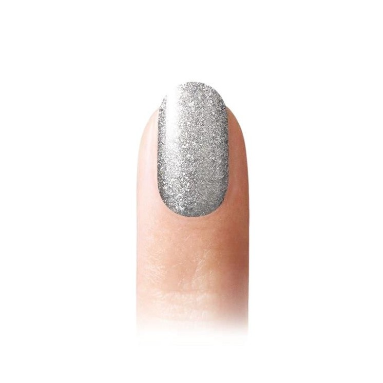 Indigo Hybrid Nail Polish Silver Cha Cha Glitter 7 ml