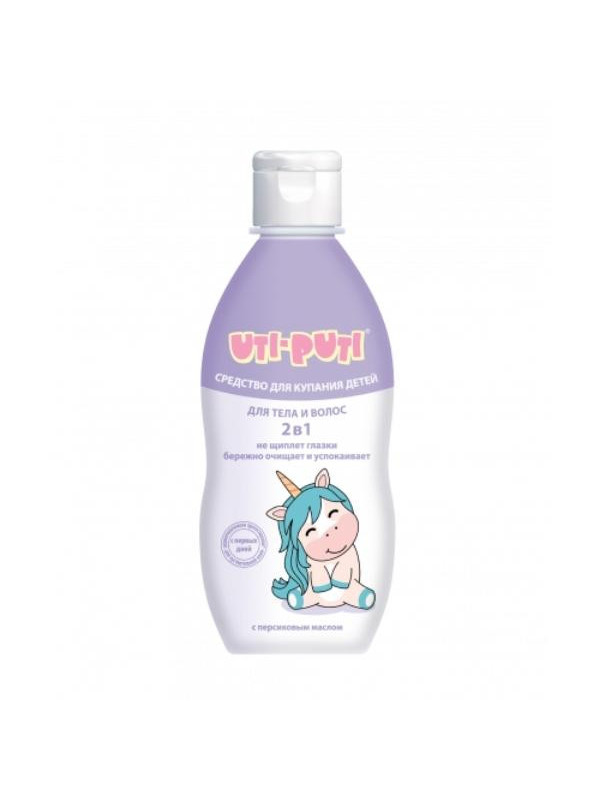 Uti-Puti 2in1 Douchegel en Shampoo met Perzikolie voor Kinderen 200 ml