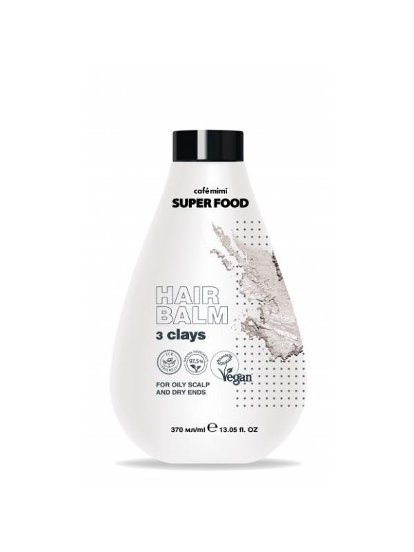 Cafe Mimi Super Food Hair balm 3 clays 370 ml