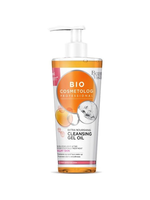 Beauty Visage Bio Cosmetolog gel Olie voor het wassen van het gezicht en het verwijderen van make-up 260 ml