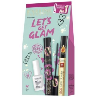 Eveline Let's Get Glam Gift Set Mascara + Nagelconditioner + Wimperconditioner