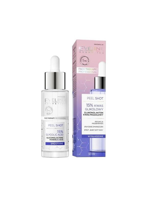 Eveline Serum Shot Treatment 15% Glycolzuur voor gezicht, hals en decolleté 30 ml