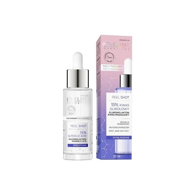 Eveline Serum Shot Treatment 15% Glycolzuur voor gezicht, hals en decolleté 30 ml