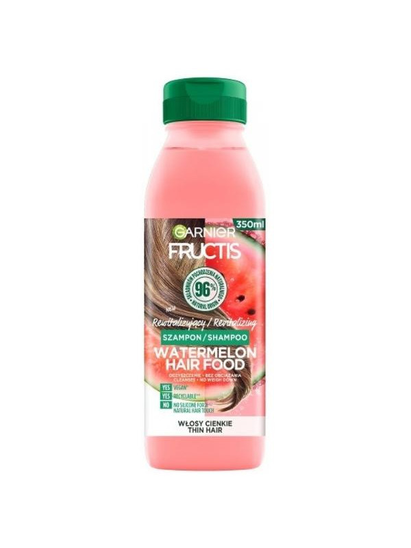 Garnier Fructis Watermelon Hair Food Revitaliserende Shampoo voor fijn haar 350 ml