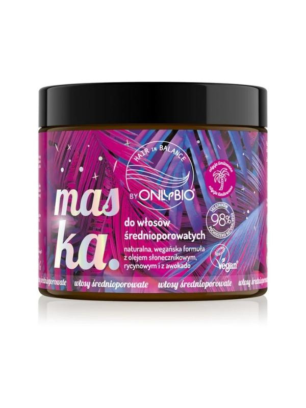 ONLYBIO Hair in Balance Limited Edition Masker voor medium poreus haar 400 ml