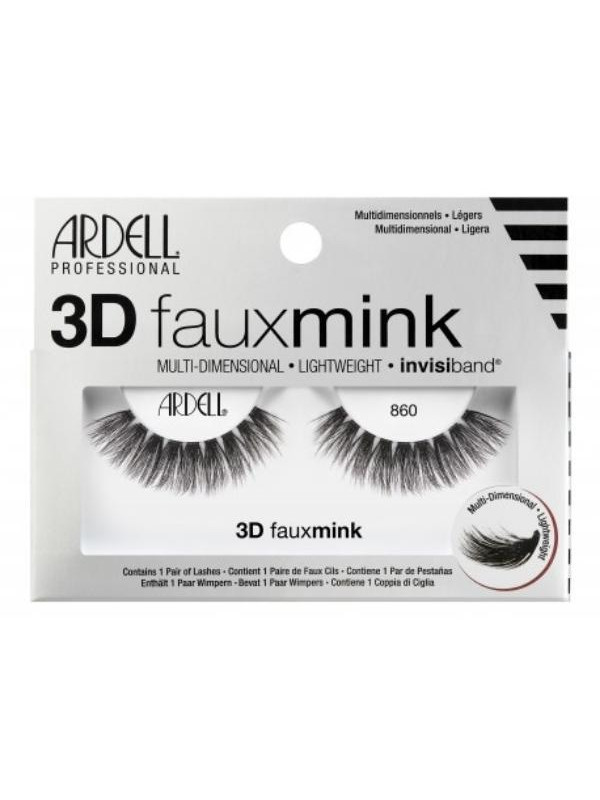 Ardell Faux Mink 3D Strip Lashes /860/ Black 1 paar