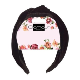 Glamour hairband with a knot, black 1 piece