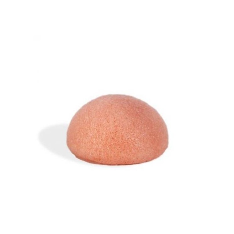 Mohani Konjac Sponge natural sponge for washing and massaging the face with pink clay 1 piece