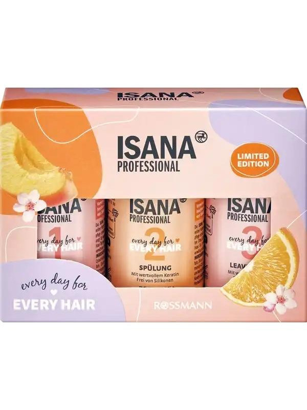 Isana Professional Haarset Elke dag voor elke haar 3 x 60 ml