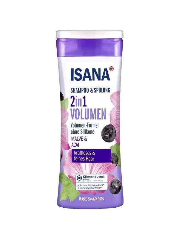 Isana 2in1 Shampoo with Conditioner for hair volume 300 ml