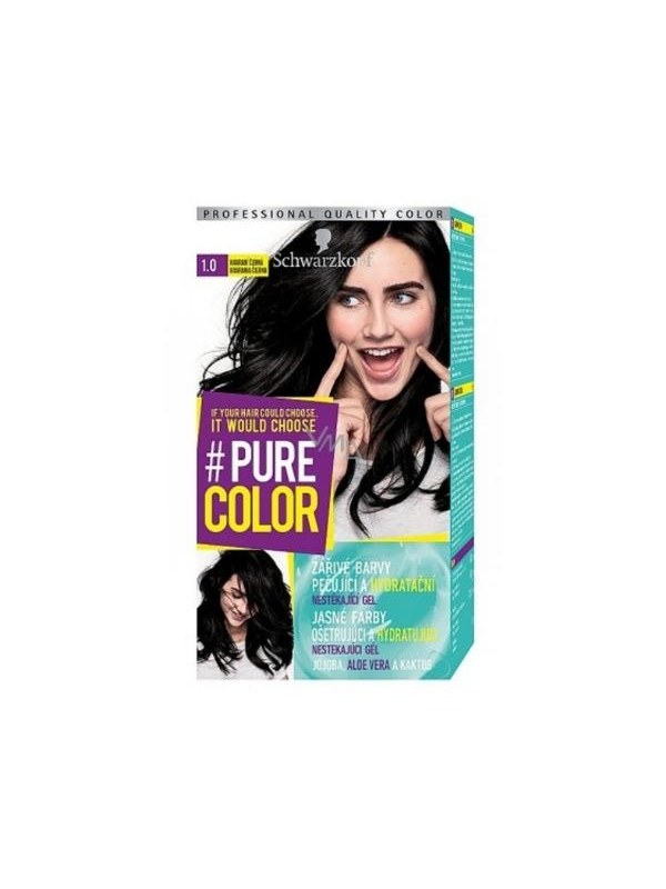 Schwarzkopf Pure Color Haarverf /1.0/ Raven zwart