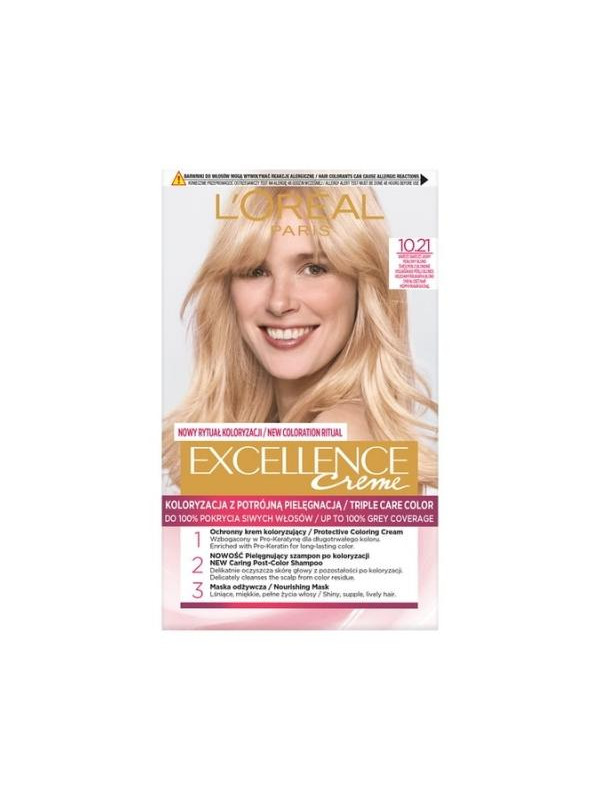 L'oreal Excellence Creme Hair dye /10.21/ Very Very Light Pearl Blond