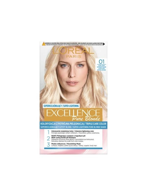 L'oreal Excellence Pure Blonde Haarverf /01/ Ultra-Bright Natural Blond