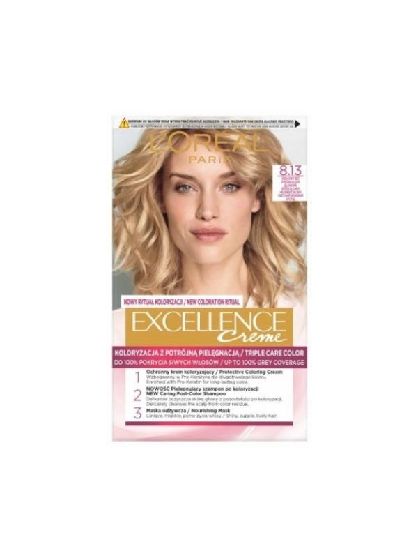 L'oreal Excellence Creme Haarverf /8.13/ Pearl Beige