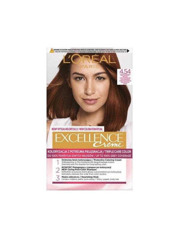 L'oreal Excellence Creme Haarverf /4.54/ Mahonie-koperbruin