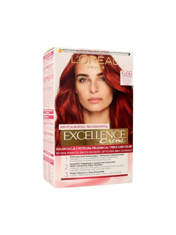 L'oreal Excellence Creme Haarverf /6.66/ Intense Red