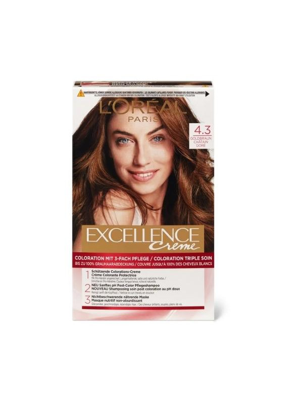 L'oreal Excellence Creme Haarverf /4.3/ Goudbruin