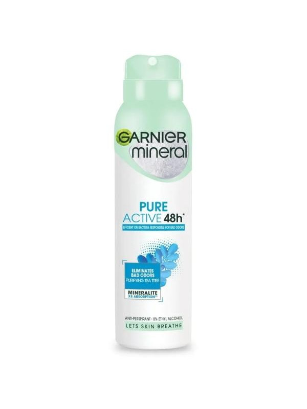 Garnier Minerals Spray Deodorant Pure Active 48h 150 ml