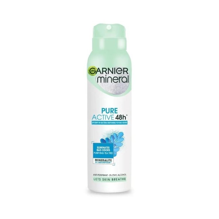 Garnier Minerals Spray Deodorant Pure Active 48h 150 ml